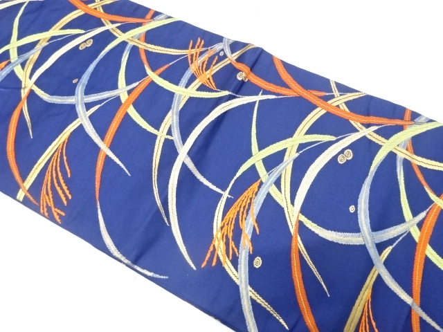 芒模様織り出し　名古屋帯